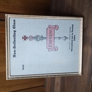 Vintage Antique Empress Embossed Gold 8x10 Standing Picture Frame